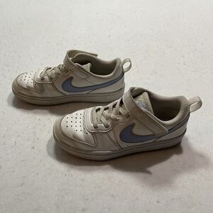 Nike Kids Court Borough Low Top DV5457-103 White Blue Casual Shoes Sneakers 1Y